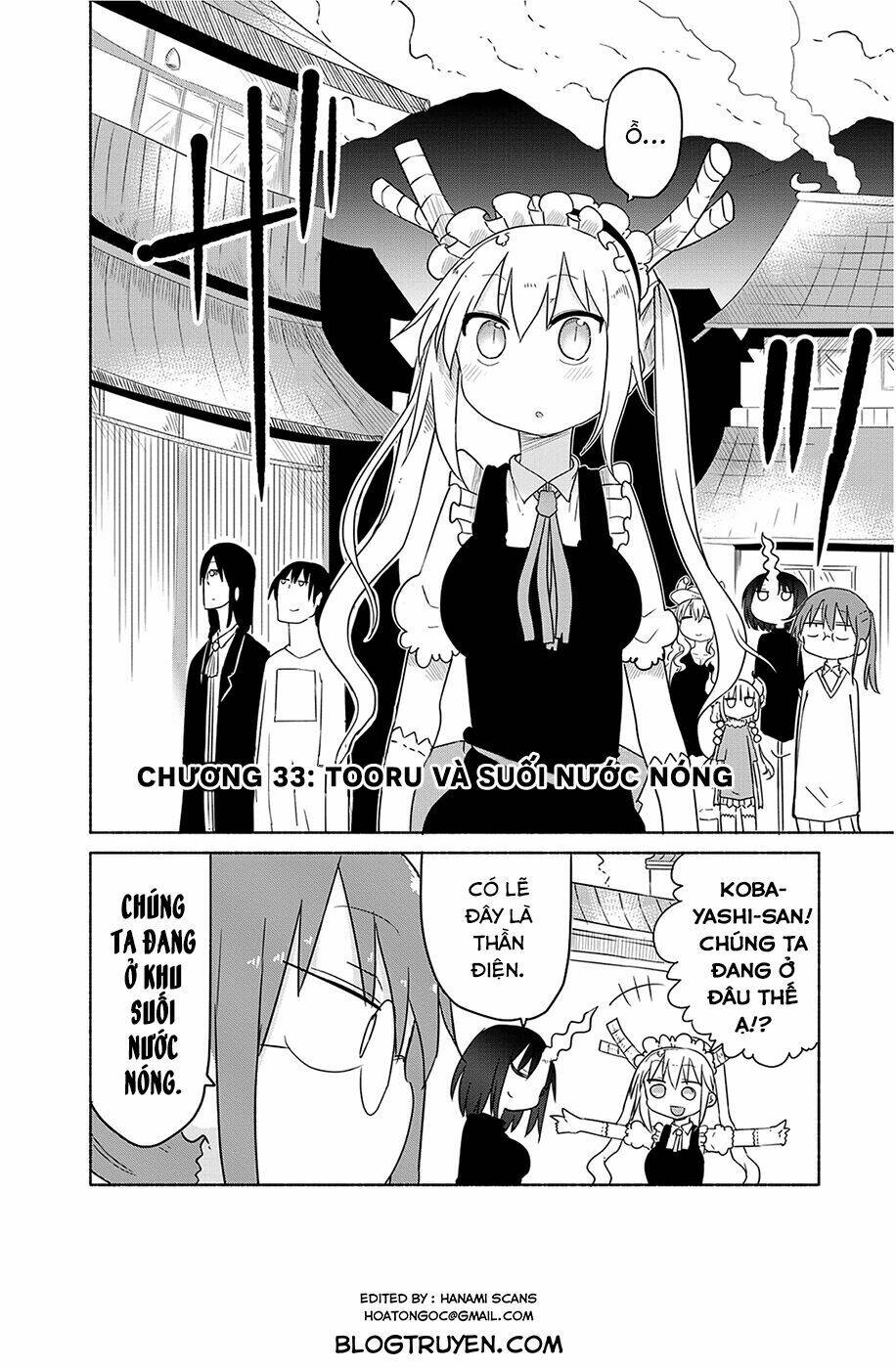 cuộc sống trả ơn của nàng rồng tohru! chapter 33: tooru và suối nước nóng - Trang 2